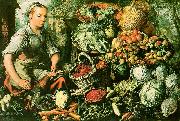 Market Woman with Fruits, Vegetables and Poultry Joachim Beuckelaer
